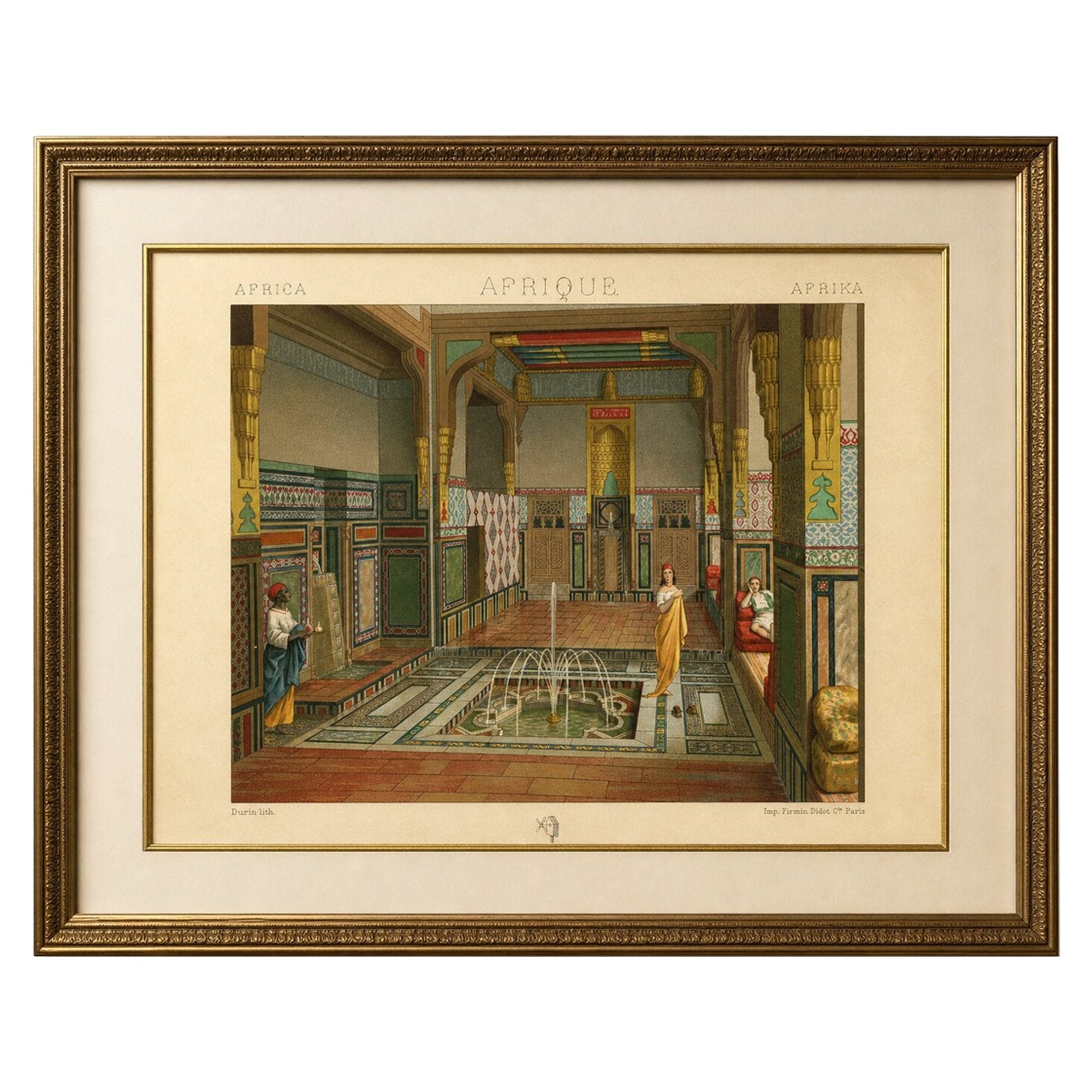 Cairo Summer Salon Interior, Egypt 1888 – Racinet Afrique Print
