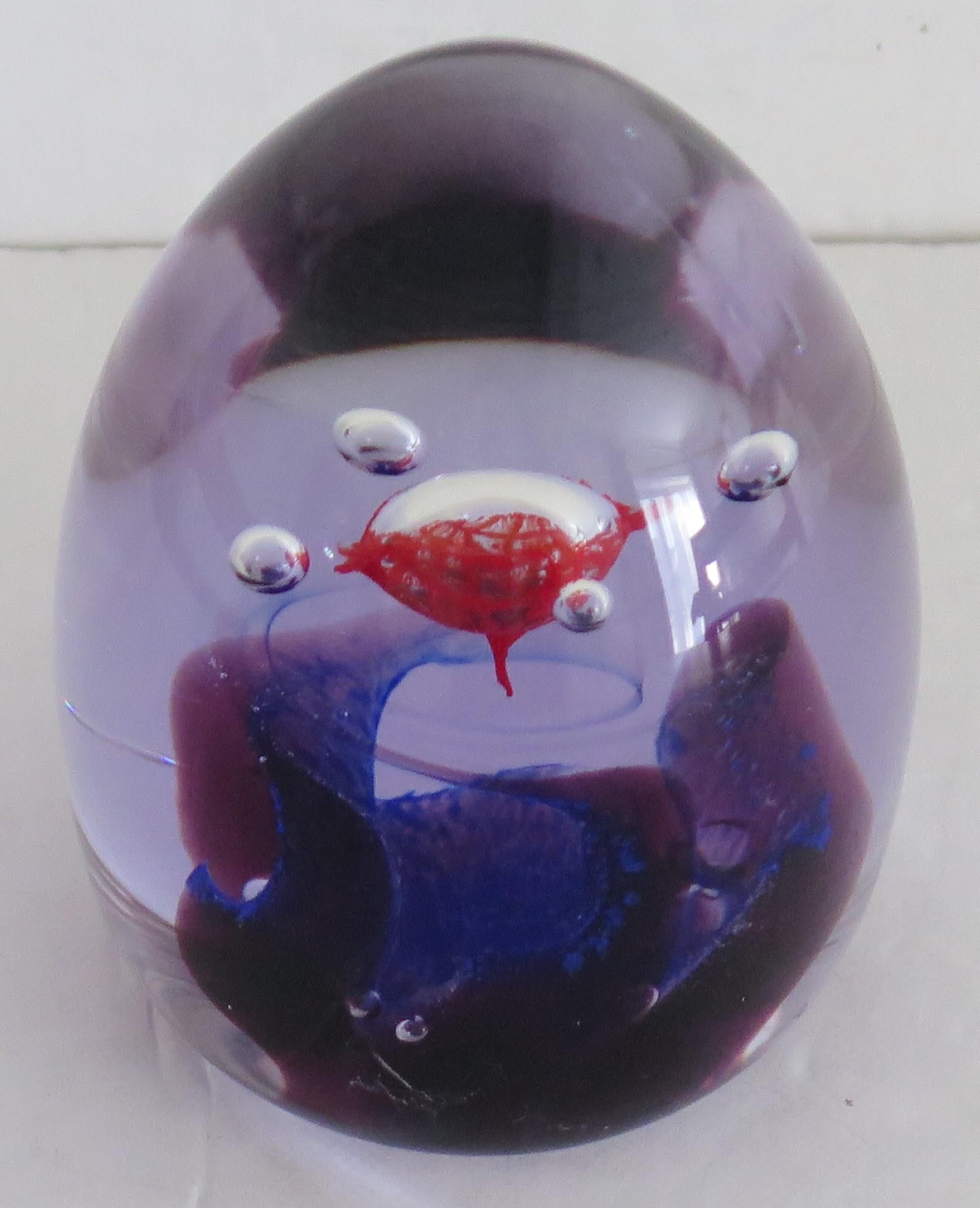 Modern Caithness Glass Ascension Paperweight by Alastair Macintosh Scotland, Circa 1980s For Sale