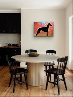 Into the Light Contemporary, chien, Original, mixed media