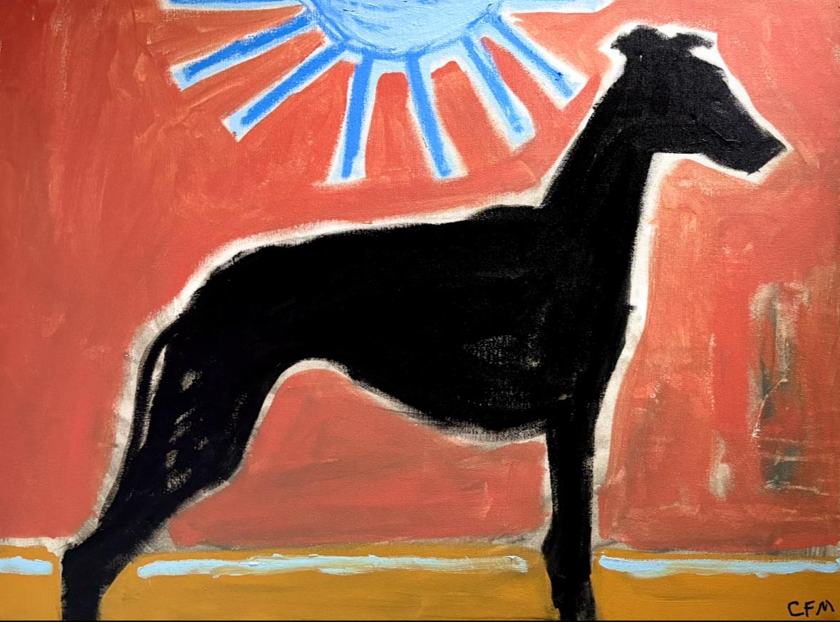 Into the Light Contemporary, chien, Original, mixed media