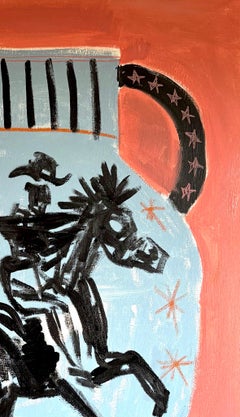 Relic, Contemporary, dog, Original, mixed media