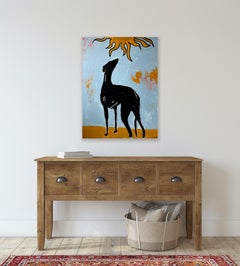 Warmth, Contemporary, dog, Original, mixed media