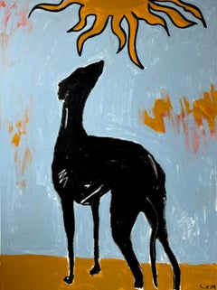 Warmth, Contemporary, dog, Original, mixed media