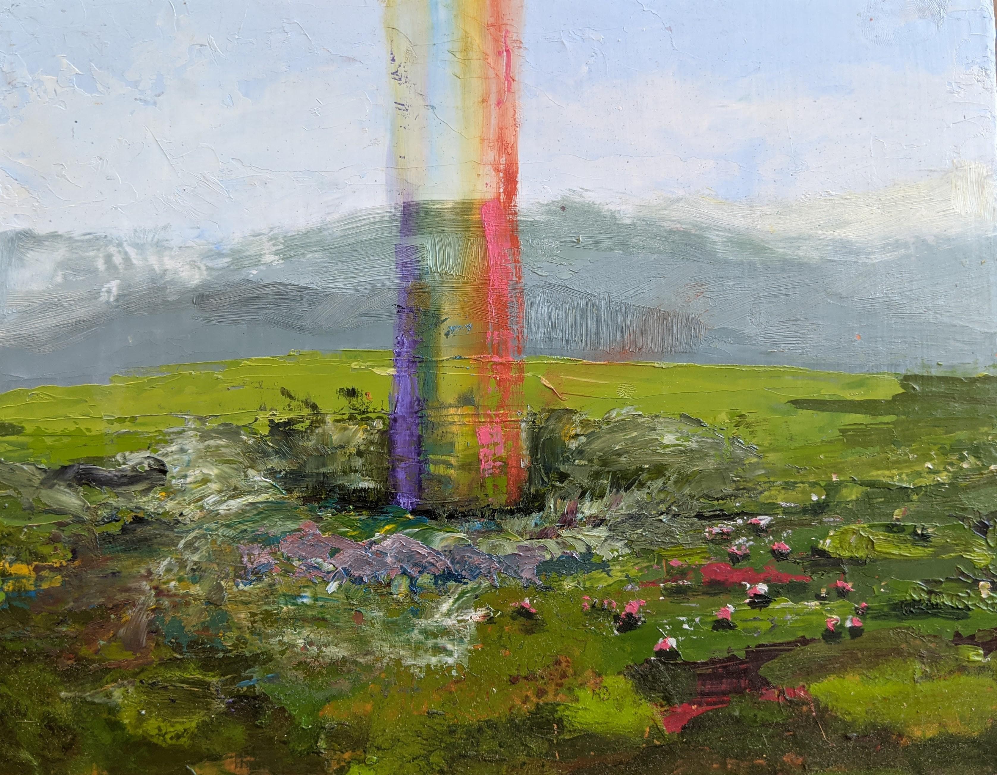 Caitlin Hurd Landscape Painting – „Rainbow Hole“, Ölgemälde