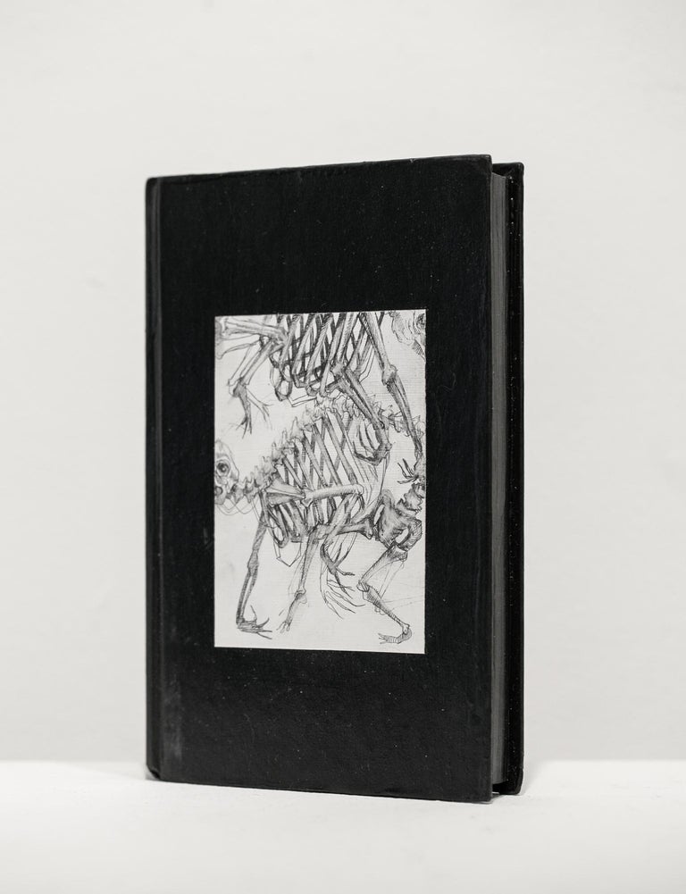 Caitlin McCormack Still-Life Sculpture - "Brick II", Drawing on Used Book, Figurative, Black and White, Graphite