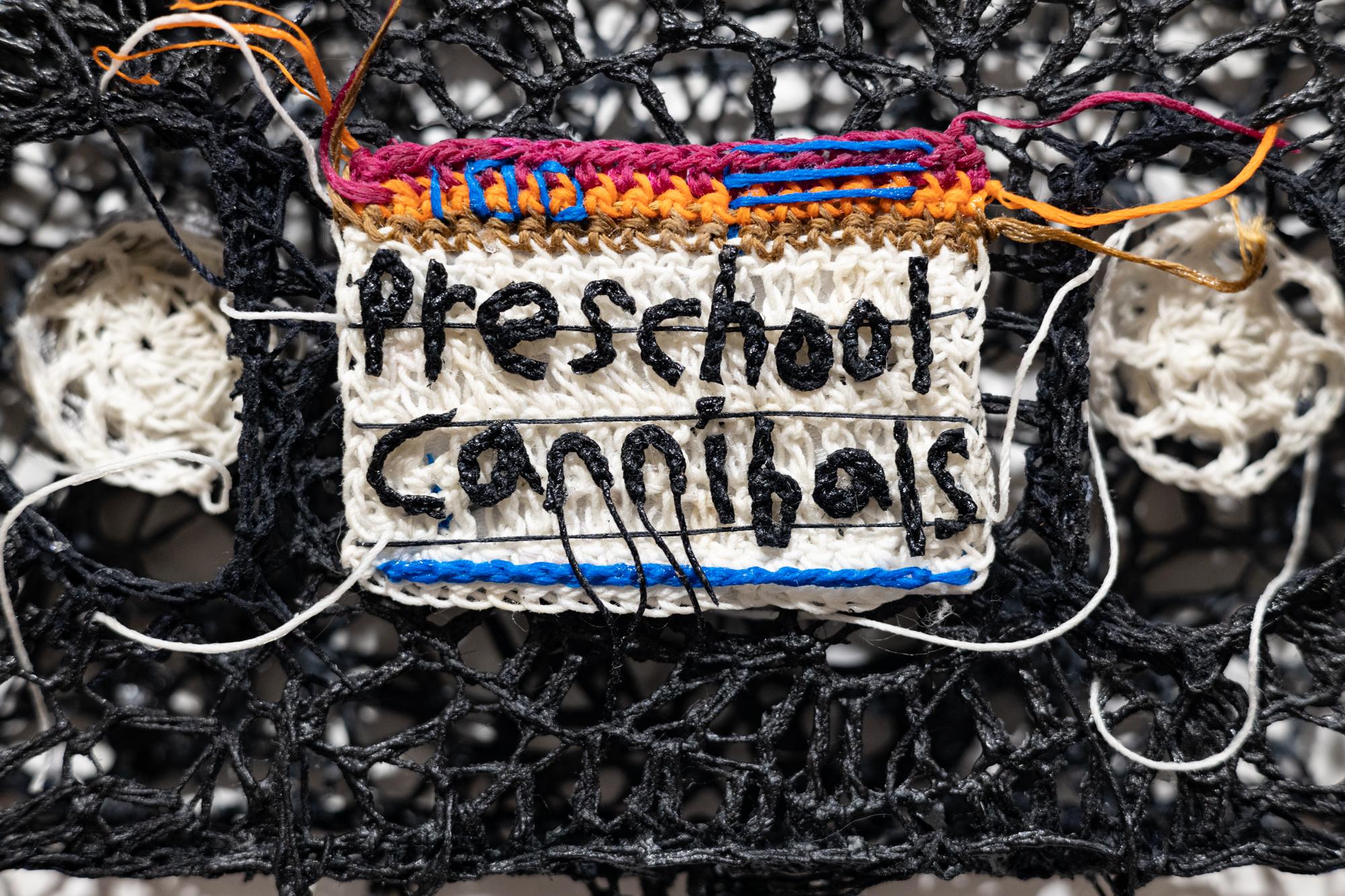 Cannibales de l'école maternelle - Gris Still-Life Sculpture par Caitlin McCormack