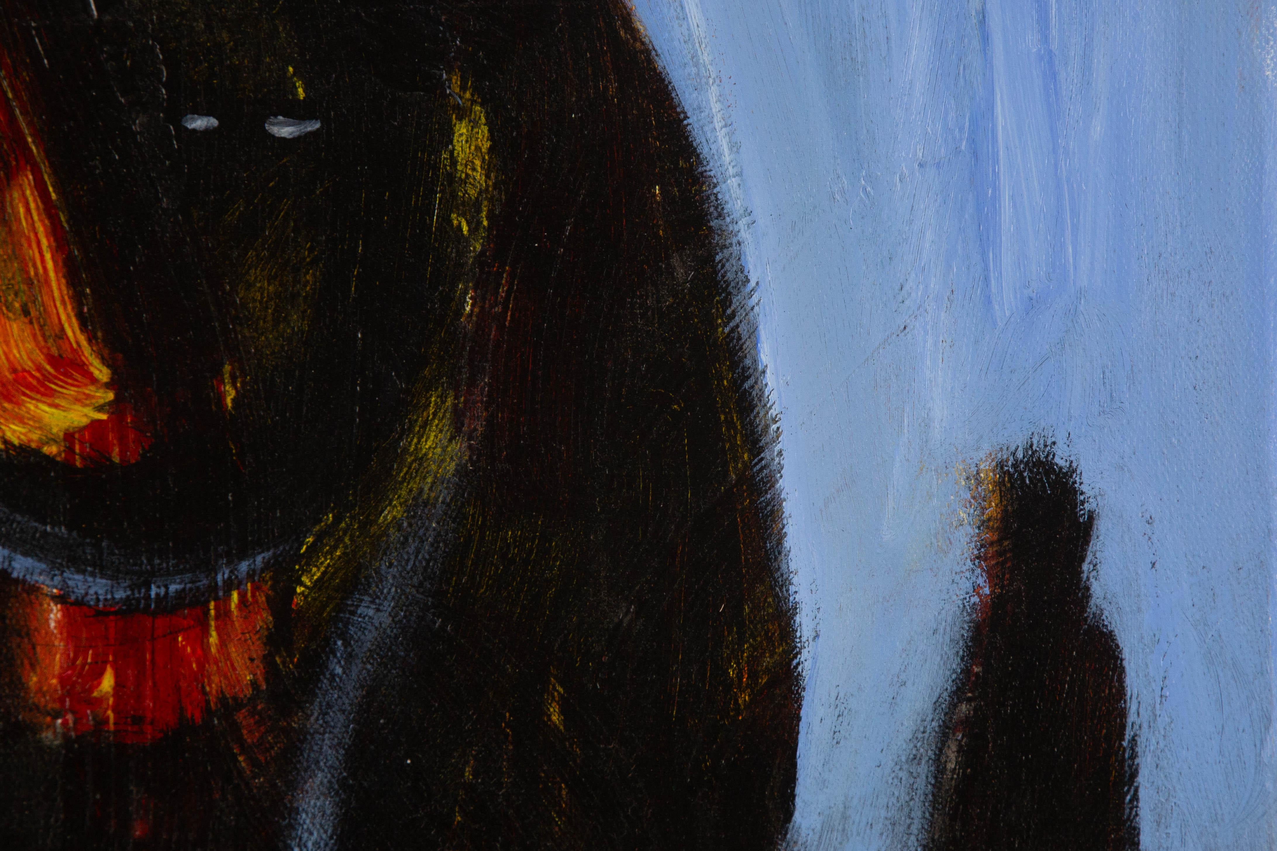 Caizhen Ming Animal Original Oil On Canvas 