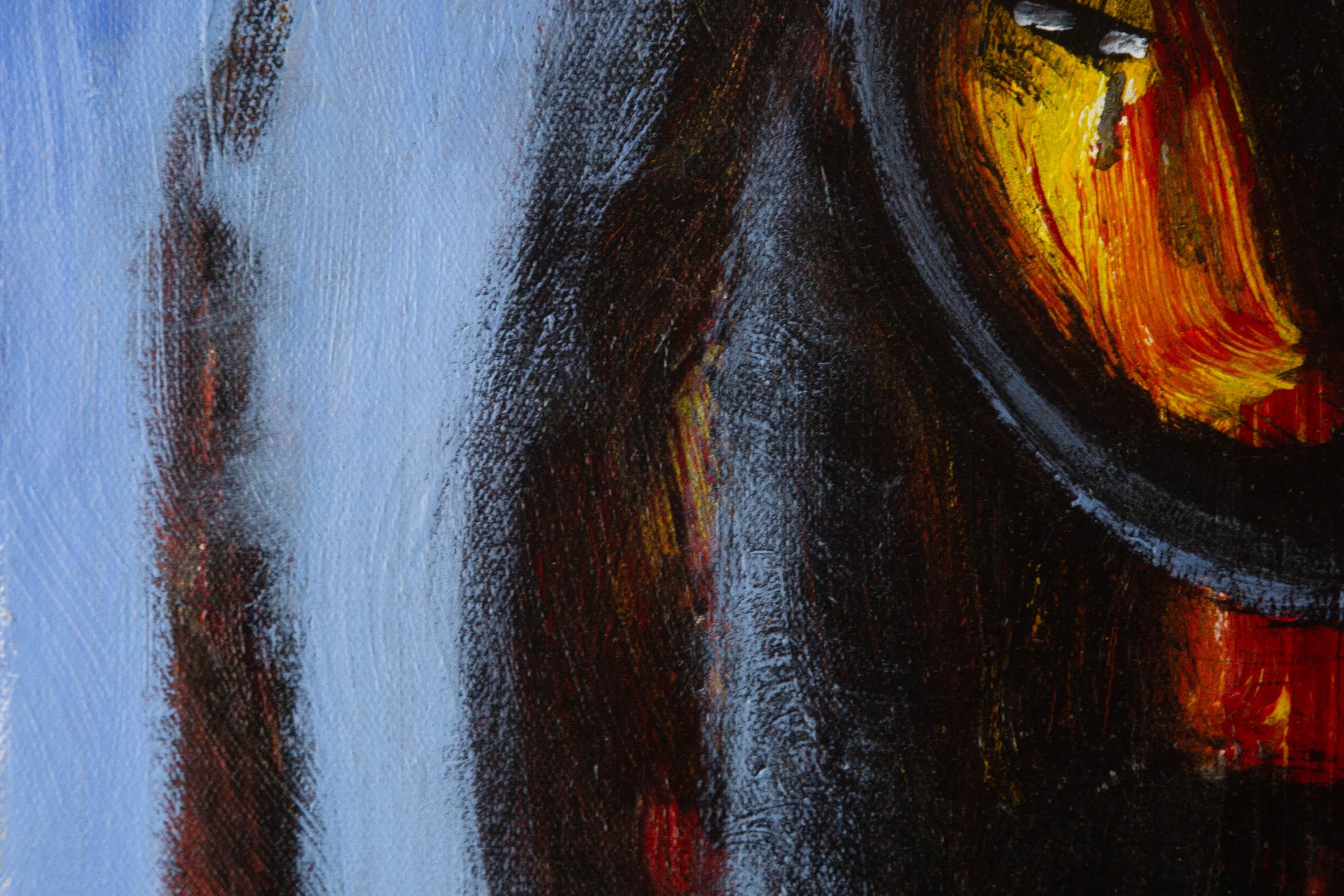 Caizhen Ming Animal Original Oil On Canvas 