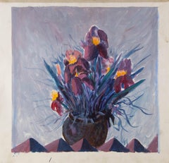 Caizhen Ming Floral Original Oil On Canvas "Dusk"