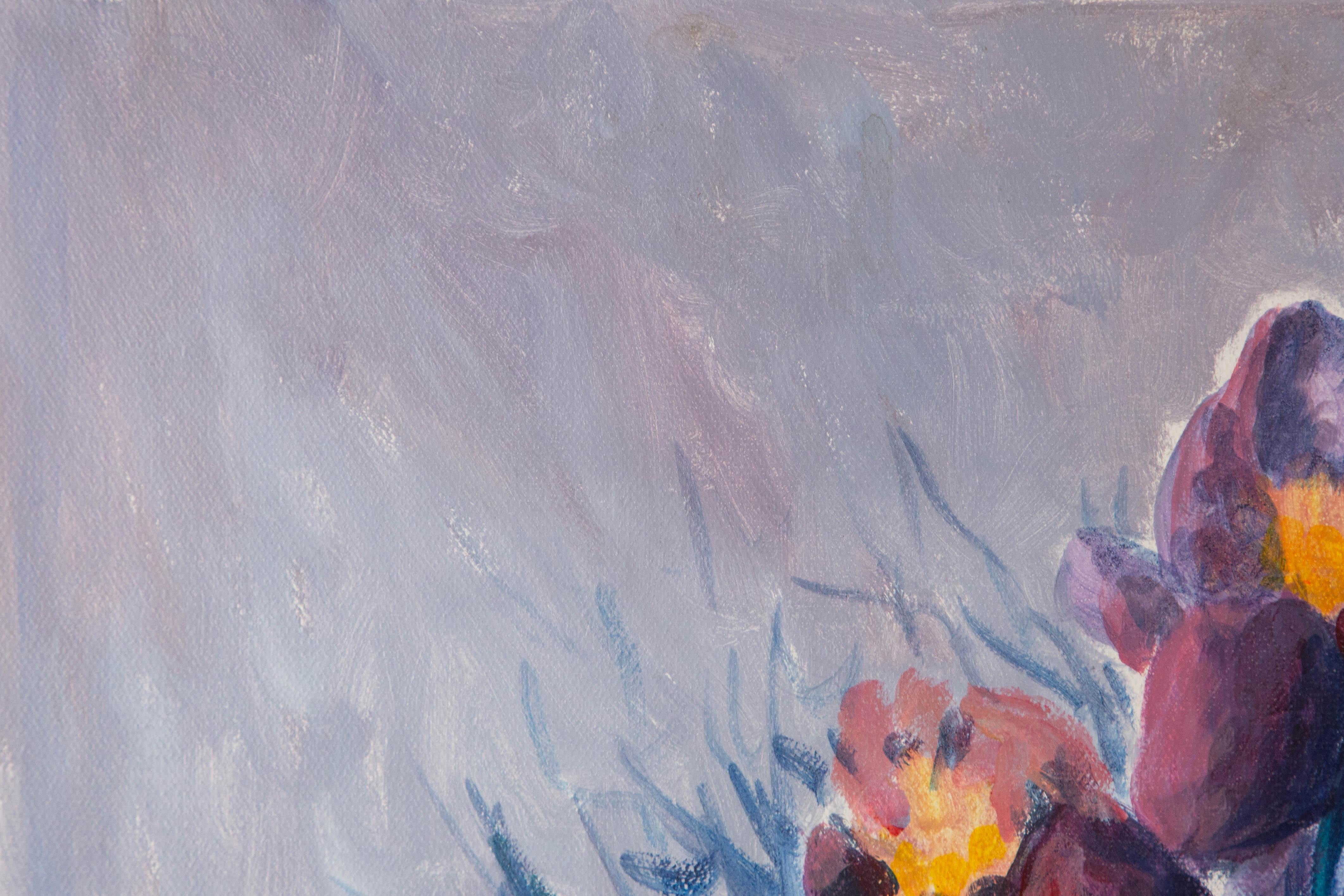 Caizhen Ming Floral Original Oil On Canvas 