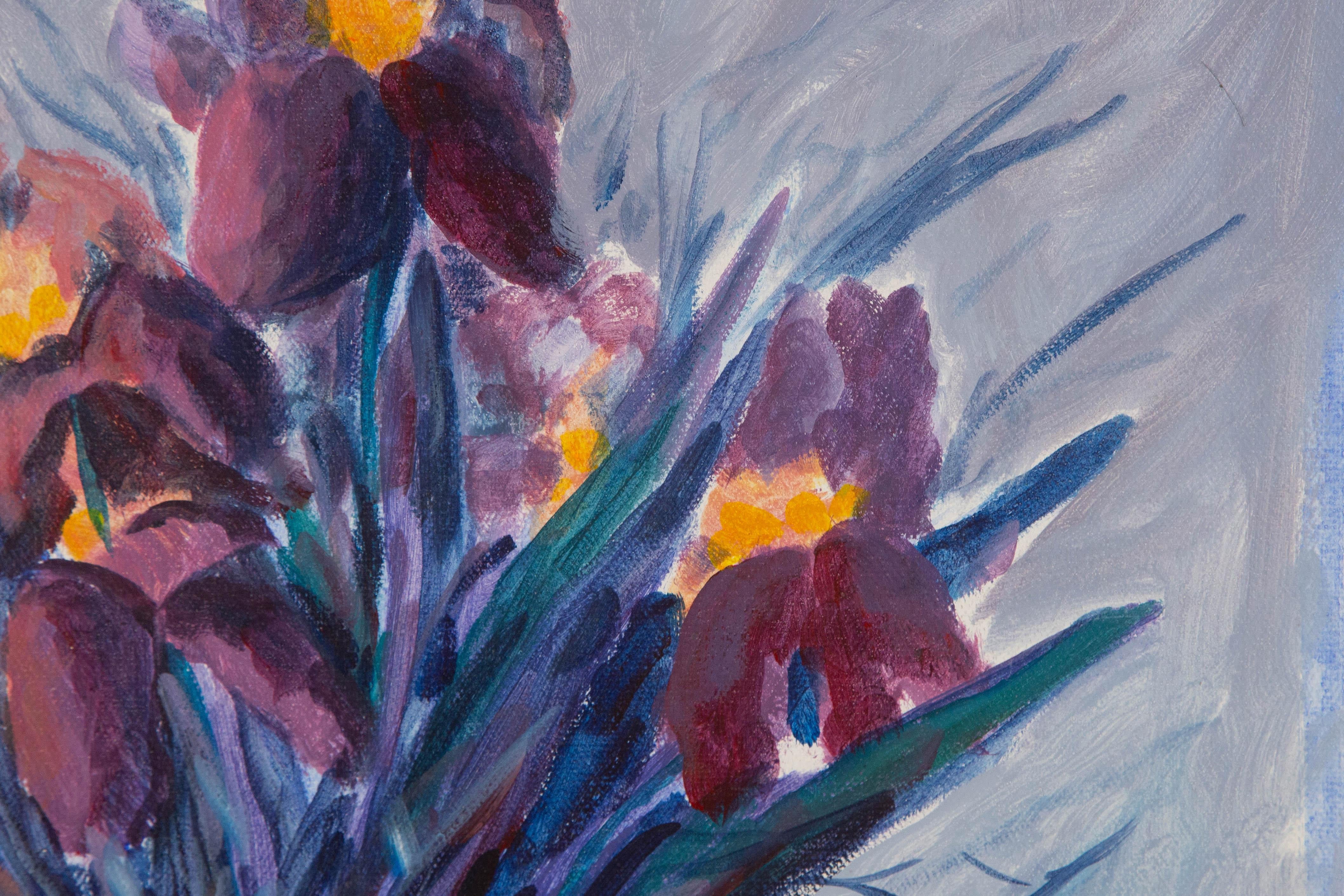 Caizhen Ming Floral Original Oil On Canvas 