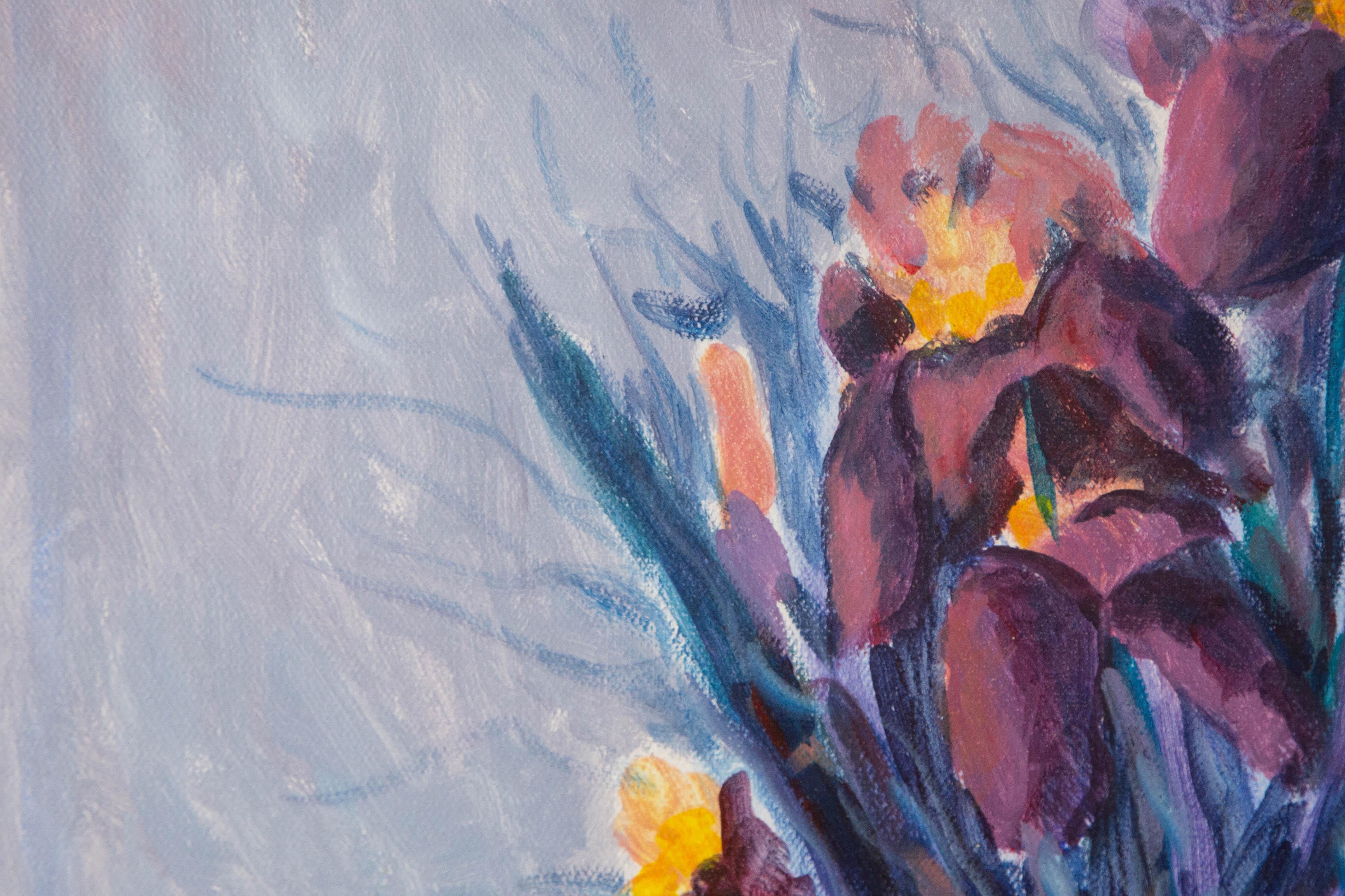 Caizhen Ming Floral Original Oil On Canvas 