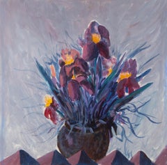Caizhen Ming Floral Original Oil On Canvas "Dusk"