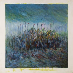 Caizhen Ming Landscape Original Oil On Canvas "Forward On"