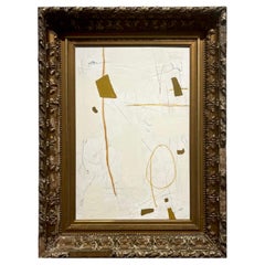 ' Cake ' by artist Murray Duncan, mix media on board, glided vintage frame