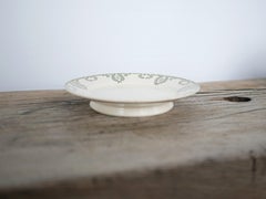 Cake dish on foot, old compotier by the Sarreguemines factory, France