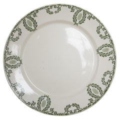 Cake dish on foot, old compotier by the Sarreguemines factory, France