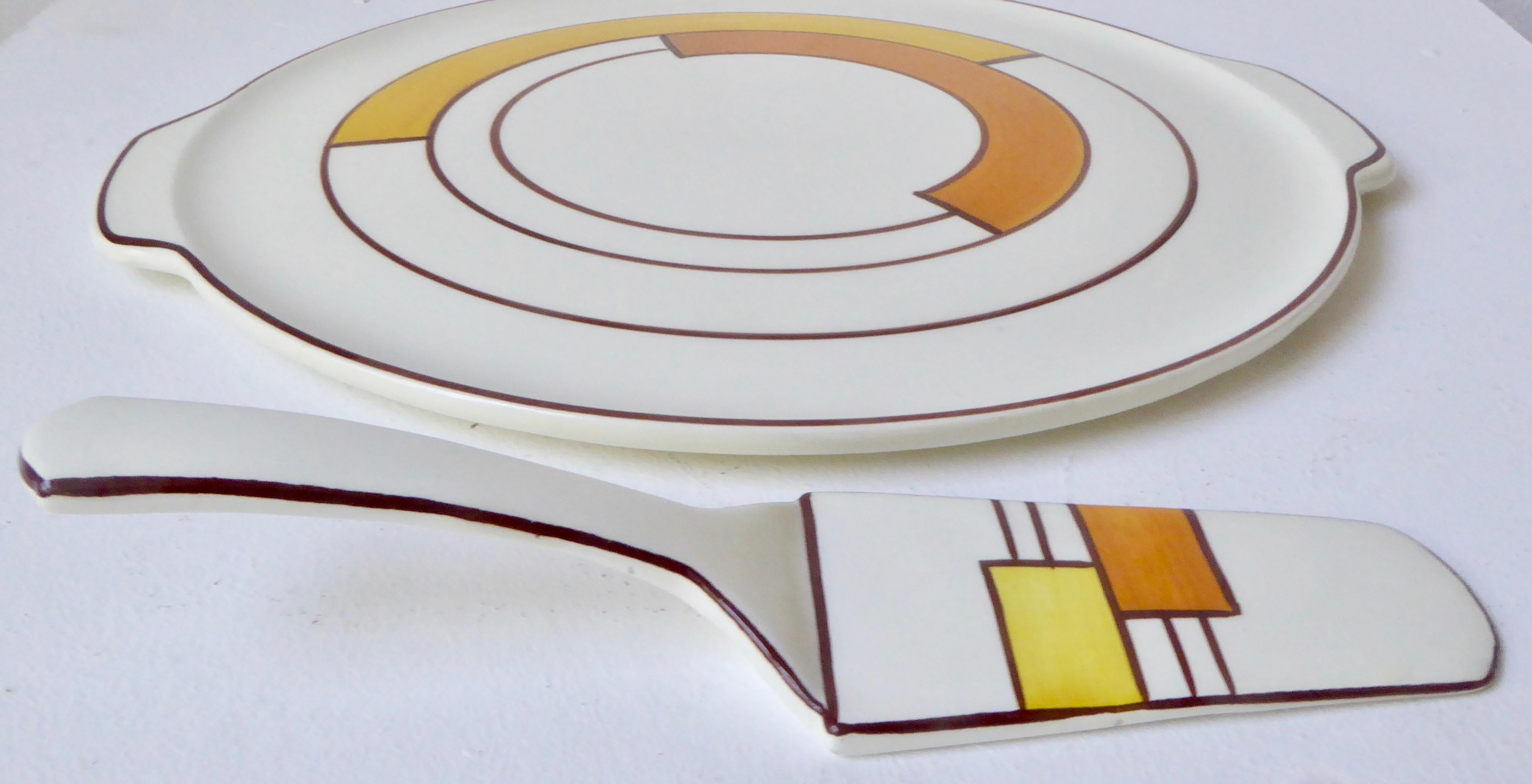 Cake Plate and Server by Eva Zeisel for Schramberg Bauhaus 1