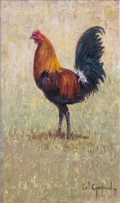 "Rooster" Lifelike Realistic Portrait of a Chicken Farm Animal by Texas Artist