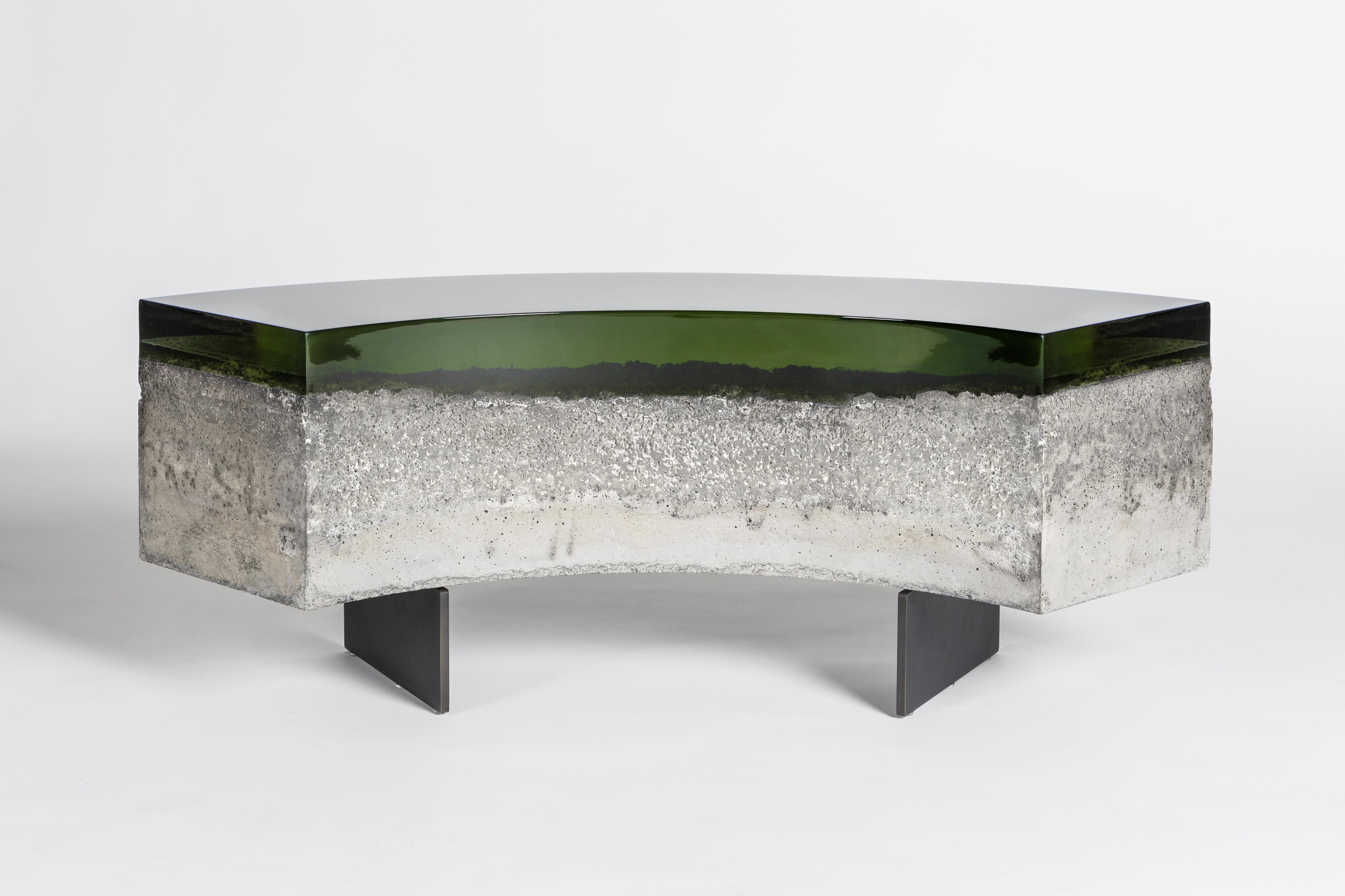 Italian Cala Bench by Draga&Aurel Resin and Concrete, 21st Century For Sale