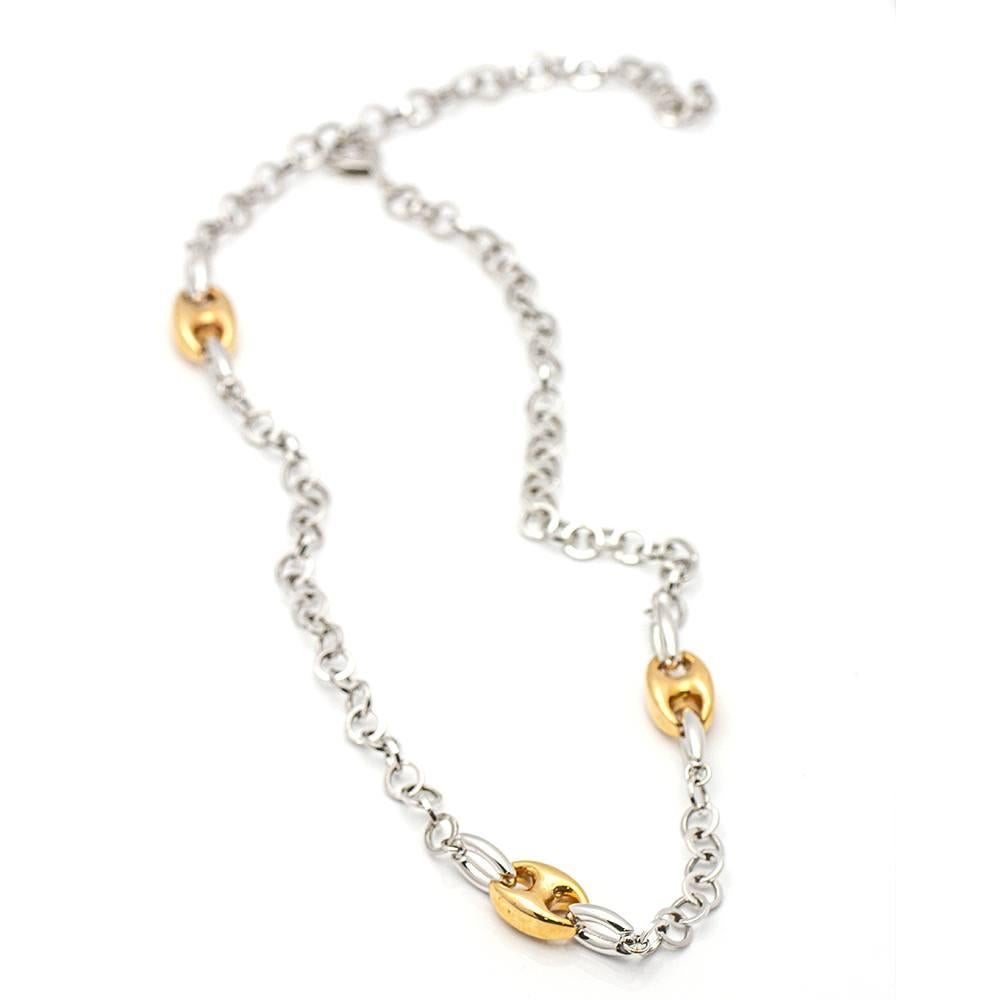 CALAB Necklace in Bicolour Gold For Sale 2