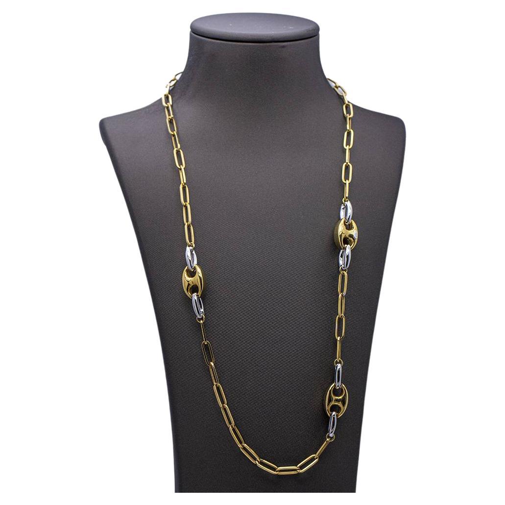 CALAB Necklace in Yellow and White Gold For Sale