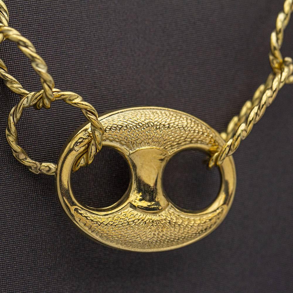 Yellow Gold Necklace for women : 27,00 grams : Hollow : Measures: 80 cm long, this necklace allows two turns to shorten it : Carabiner clasp : 18kt Yellow Gold : Brand new product : Ref:D359681LF