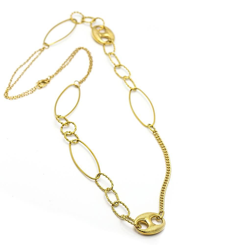 Halskette CALAB aus Gelbgold. im Angebot 1
