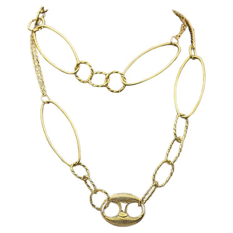 Halskette CALAB aus Gelbgold. im Angebot