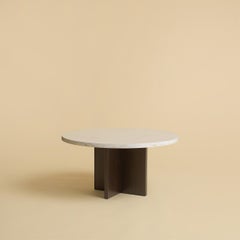Calacatta Gold Marble Top and Smoked Oak Coffee Table by Lebanto