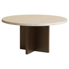 Calacatta Gold Marble Top and Smoked Oak Coffee Table by Lebanto