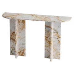 Calacatta Gold Premium Marble Slab Console Table, Custom Table