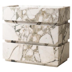 Calacatta Green Marble Bathroom Vanity with Drawers, Single Sink Stone Cabinet