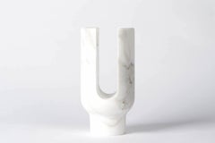 Calacatta Lyra Candleholder by Dan Yeffet