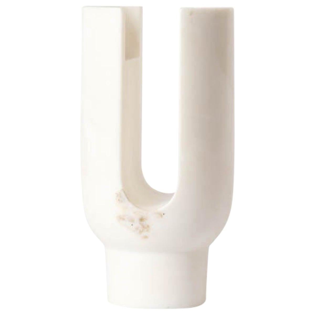 Calacatta Lyra Candleholder by Dan Yeffet For Sale