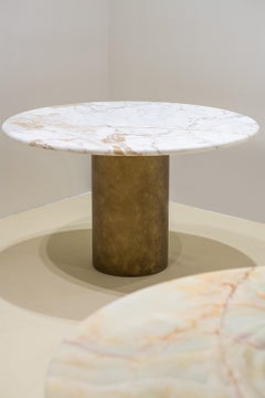 Calacatta Macchia Vecchia Bronze Dining Table by Serafini