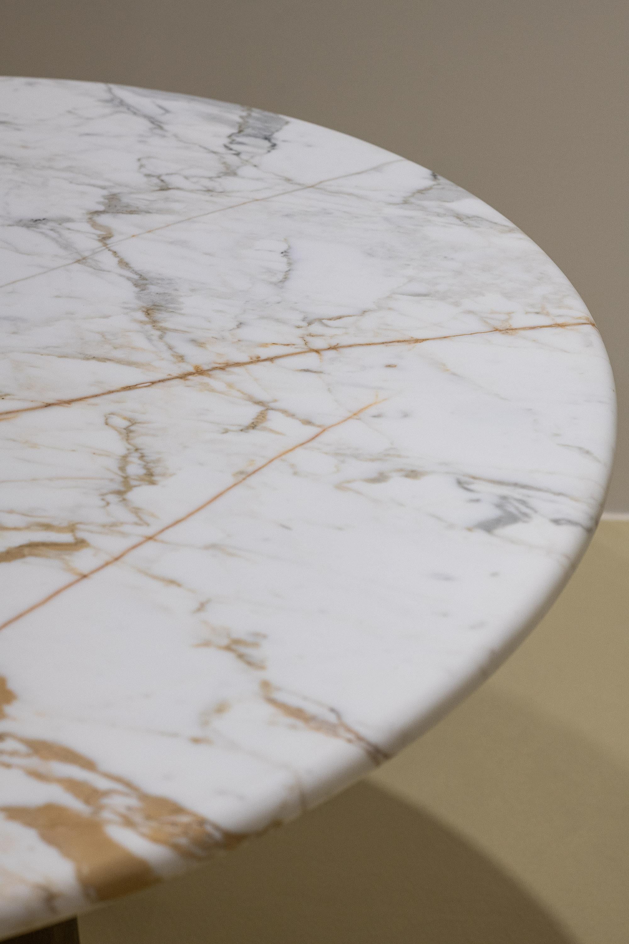 italien Table de salle à manger en bronze Calacatta Macchia Vecchia par Serafini en vente