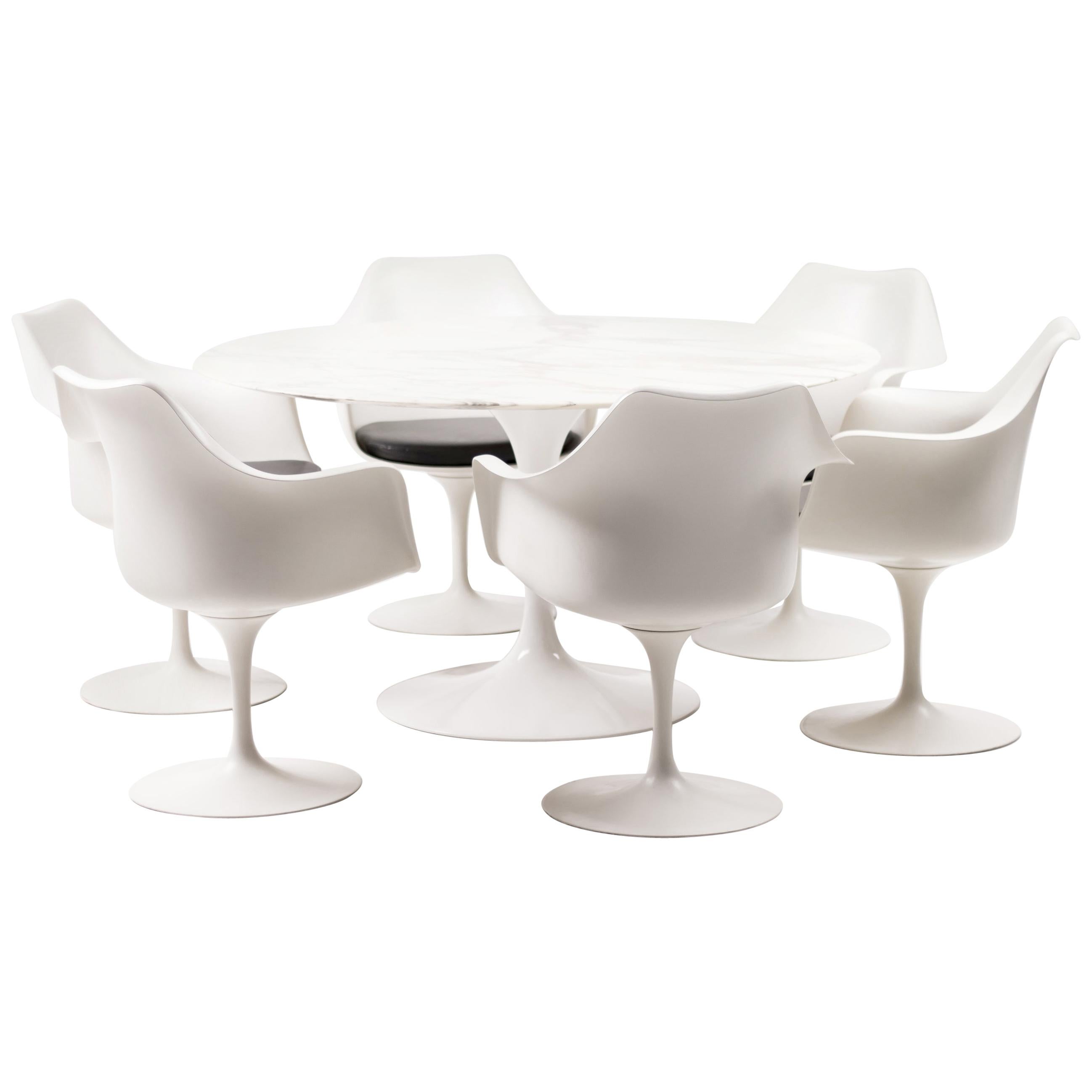 Calacatta Marble Dining Set by Eero Saarinen for Knoll International