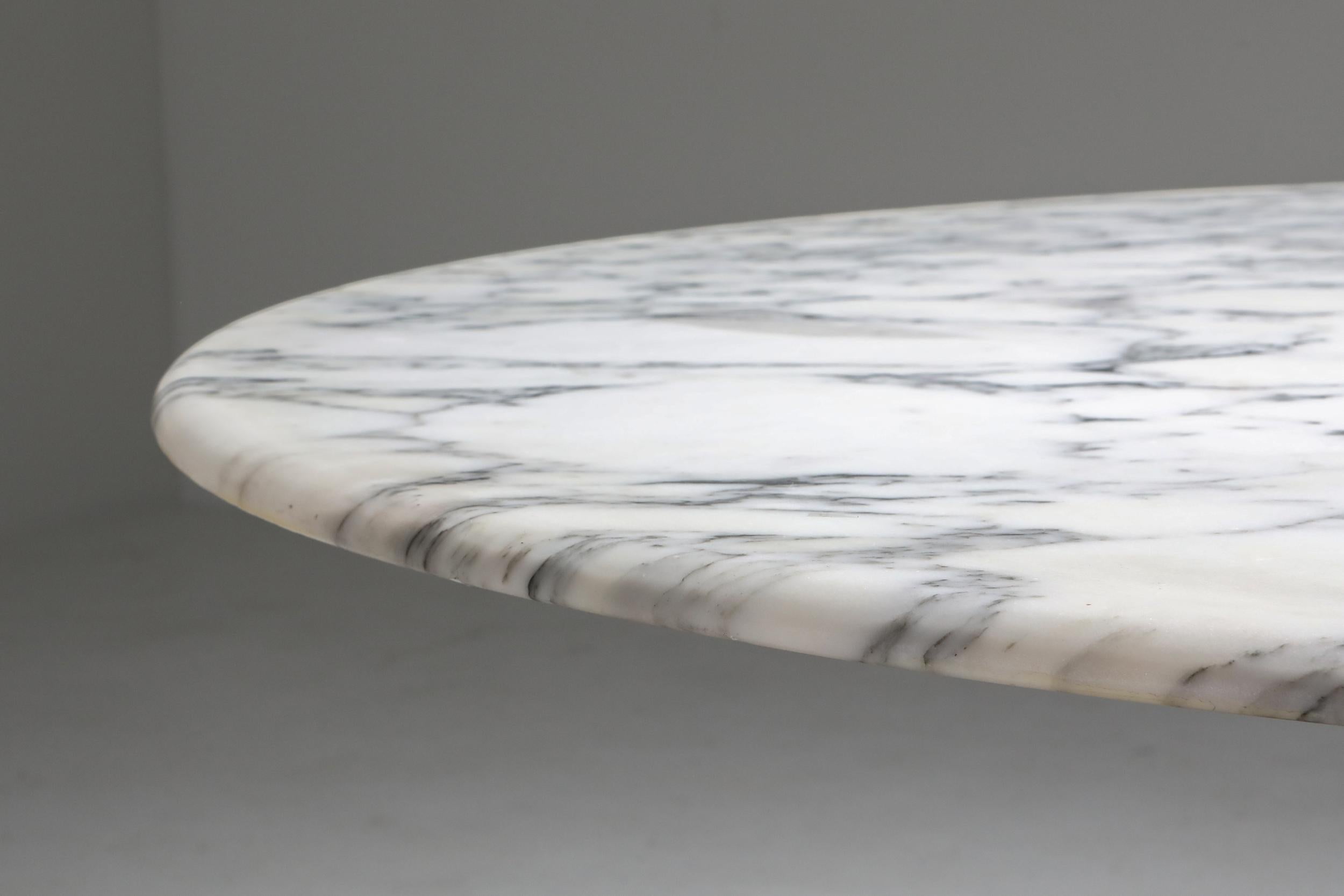 Post-Modern Calacatta Marble Dining Table by Angelo Mangiarotti for Skipper, 1972