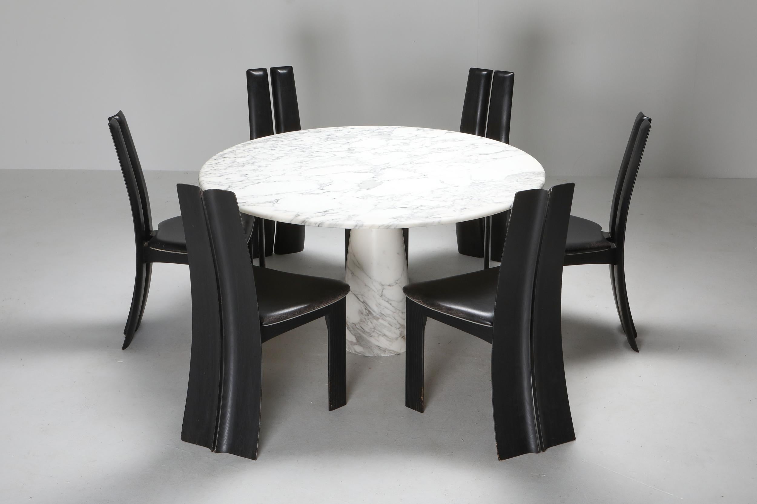 Late 20th Century Calacatta Marble Dining Table by Angelo Mangiarotti for Skipper, 1972