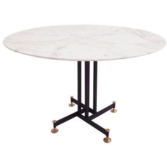 Vintage Calacatta Marble Dining Table, Italy, 1950