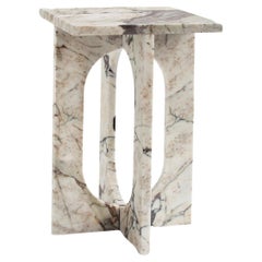 Table d'appoint en marbre Calacatta "BOND"