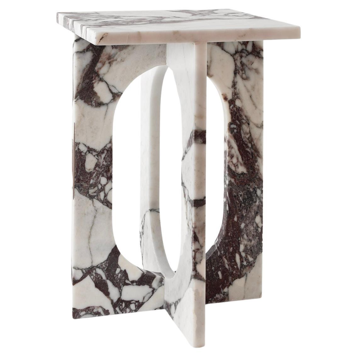 Table d'appoint en marbre Calacatta "BOND"