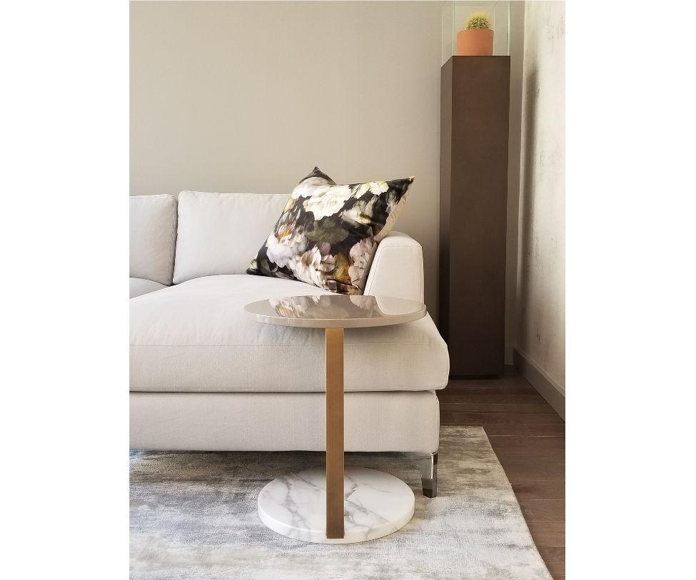 Modern Calacatta Marble Side Table