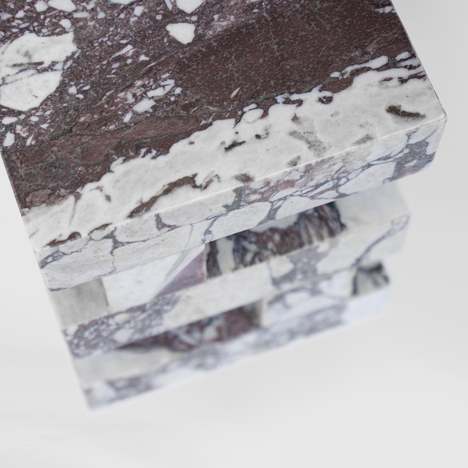 Table d'appoint Calacatta « S Y N C », édition limitée en vente 4