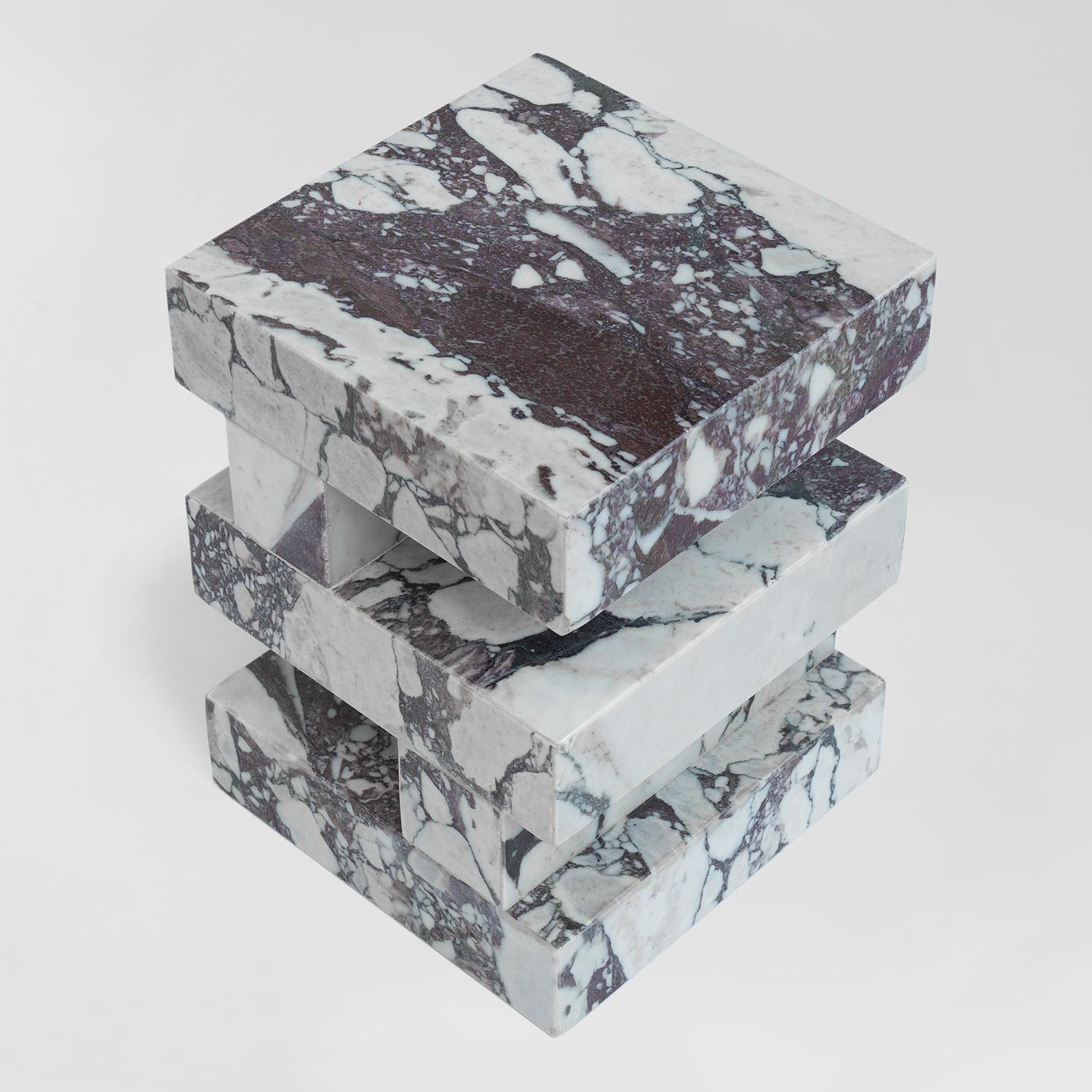 Calacatta Marble Side Table 'S Y N C' For Sale at 1stDibs