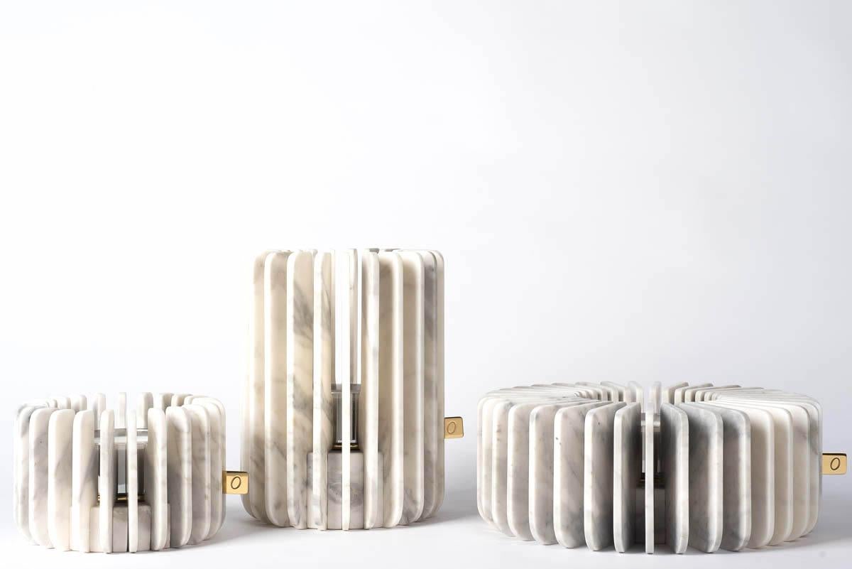 Calacatta Orion-Kerzenhalter-Set von Dan Yeffet im Angebot 13