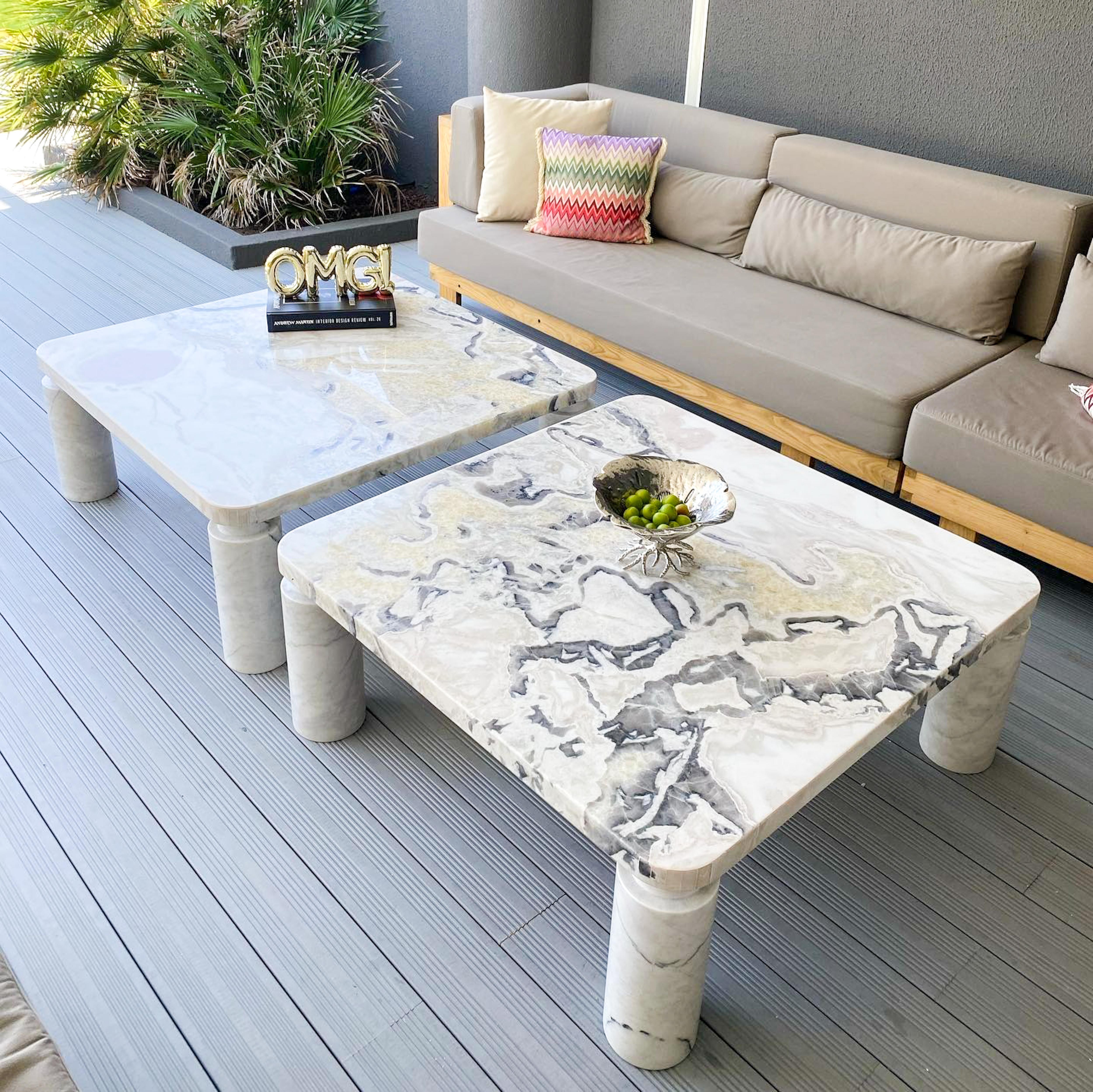 Mesa de centro cuadrada Calacatta - Mesa de centro de mármol - Mármol Calacatta en venta 1