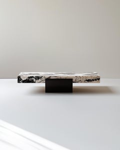 Calacatta Viola and Blackened Brass Coffee Table by Slash Objects