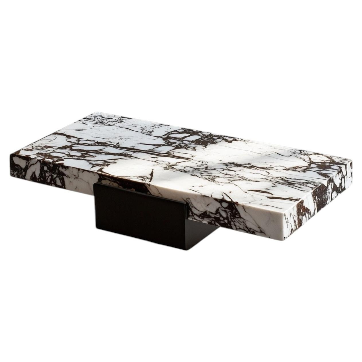 Calacatta Viola and Blackened Brass Coffee Table by Slash Objects